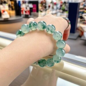 Floating Green Jade Beaded