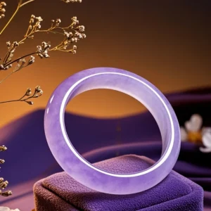 High-quality ice-colored purple jade bracele
